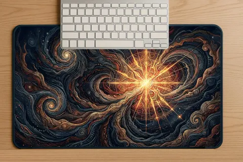 Dusty Stellar Bloom Desk Mat, photograph 2