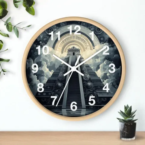 Celestial Mayan Pyramid Wall Clock