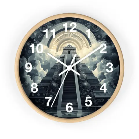 Celestial Mayan Pyramid Wall Clock, photograph 2