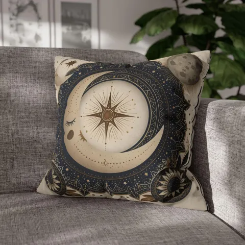 Celestial Moon Compass Pillowcase