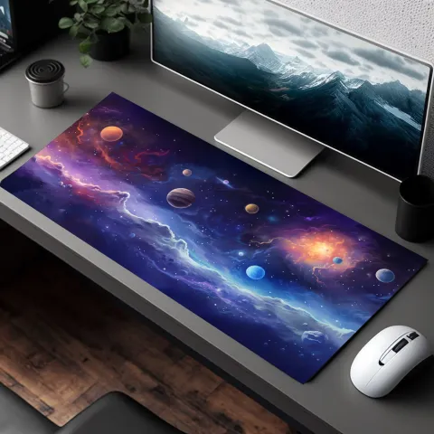 Anime Space and Planets Desk Mat, photograph 2