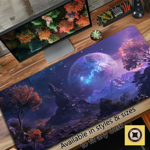 Alien Planet Landscape Desk Mat