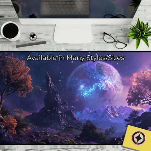 Alien Planet Landscape Desk Mat, photograph 2