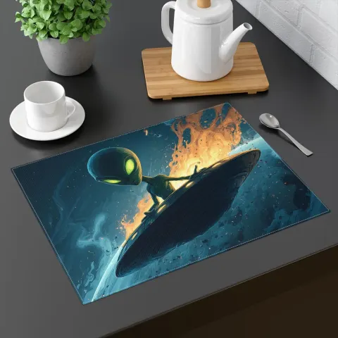 Neon UFO Placemat