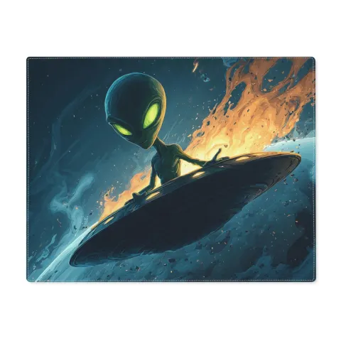 Neon UFO Placemat, photograph 2