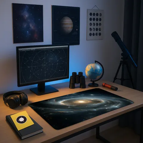 Spiral Galaxy Desk Mat