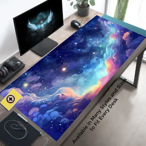 Pastel Anime Nebula Desk Mat