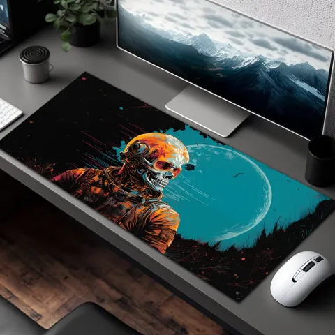 Skeleton Astronaut Desk Mat, photograph 2