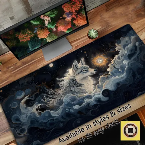 Mystic Celestial Wolf Playmat