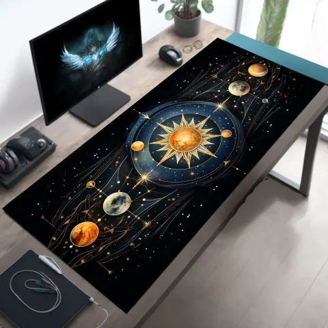 Abstract Astrology Desk Mat