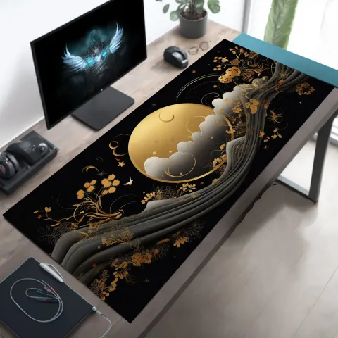 Golden Celestial Desk Mat