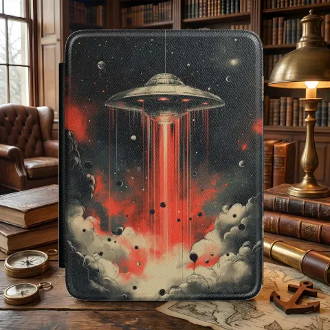 Retro UFO Kindle Case