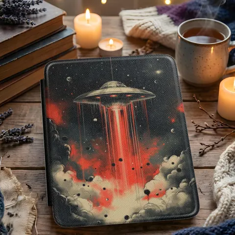 Retro UFO Kindle Case, photograph 2