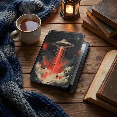Retro UFO Kindle Case, photograph 3