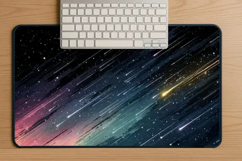 Cosmic Meteor Shower Desk Mat