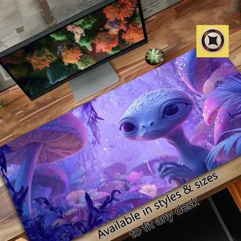 Bioluminescent Alien Forest Desk Mat, photograph 2