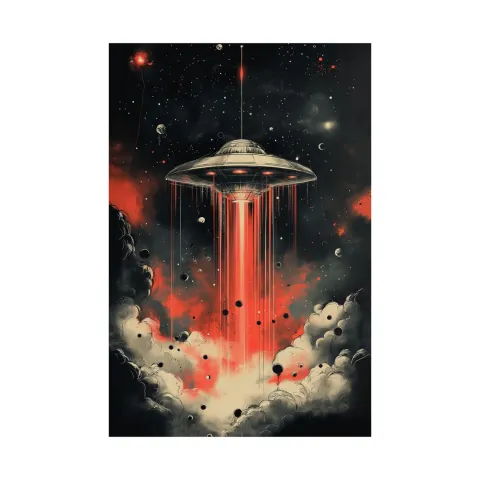Fantasy UFO Art Poster, photograph 3