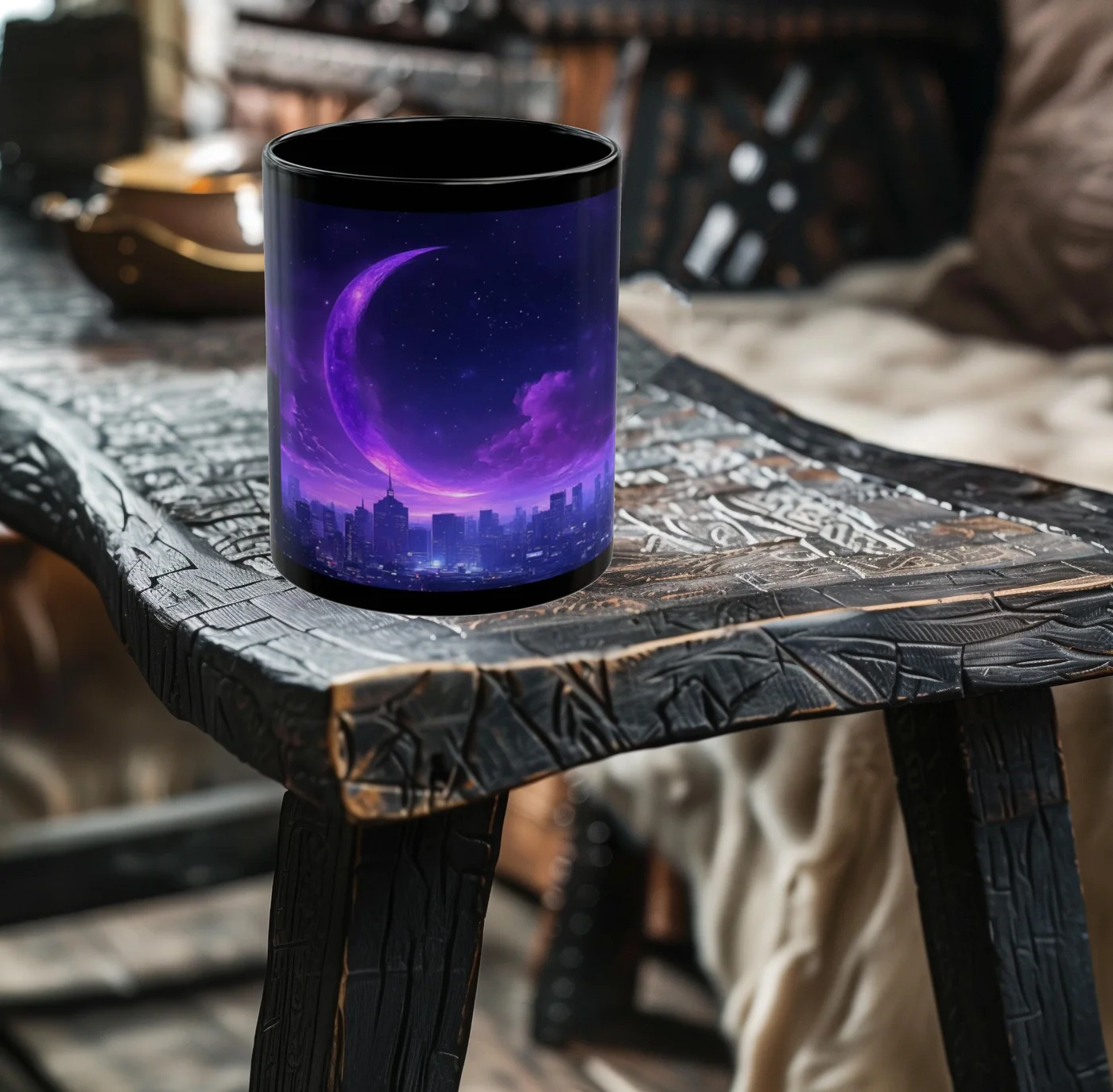 Celestial Realms: Purple Celestial City Coffee Mug