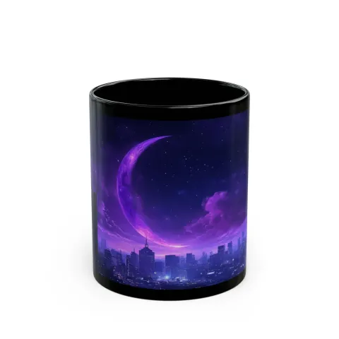 Purple Celestial City Coffee Mug, photograph 2
