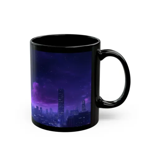 Purple Celestial City Coffee Mug, photograph 3