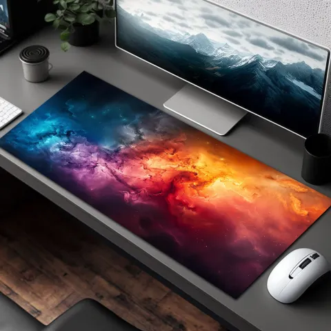 Vibrant Deep Space Nebula Playmat, photograph 2