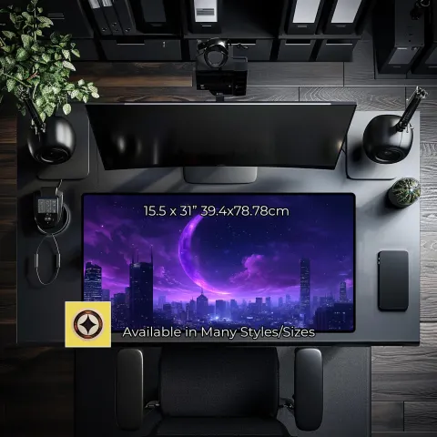 Purple Celestial City Desk Mat, photograph 3