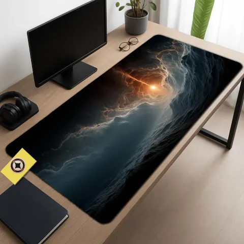 Dark Cosmic Maelstrom Desk Mat